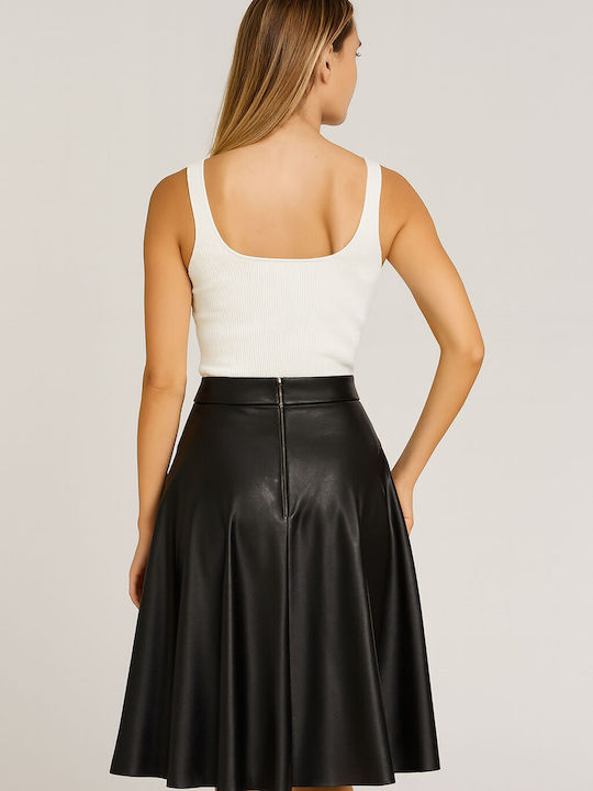 Leather Skirt Black