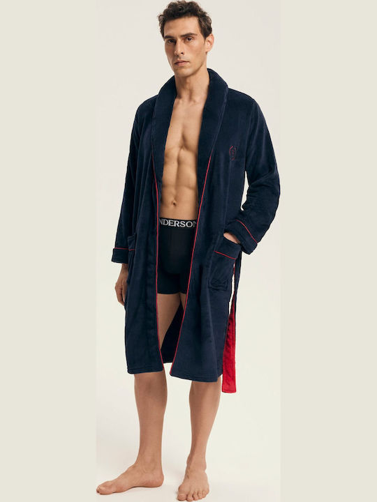 Henderson Winter Herren-Robe Blau