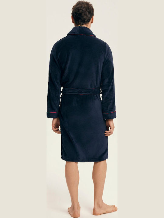 Henderson Winter Herren-Robe Blau