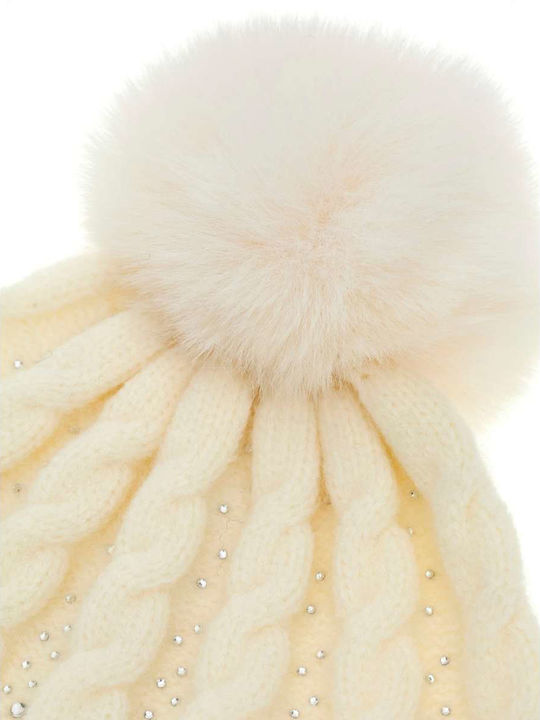 Beanie Beanie Knitted in White color