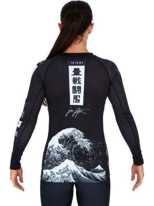 Tatami Fightwear Γυναικεία Μακρυμάνικη Μπλούζα για Jiu-Jitsu Μαύρη