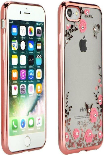 Forcell Gold Umschlag Rückseite Silikon Rose Gold (Huawei P20 Lite)