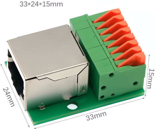 Ez-rj45sap Rj45 Weiblich 8 Pin Push-in Feder Spring Schraubenloses Klemmenblock