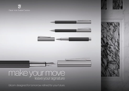 Faber-Castell Писалка за Писане Fine Златист с Черен Мастило