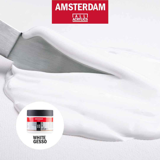 Λευκό Γκέσο Προετοιμασίας Amsterdam Gesso Primer 120 Ml