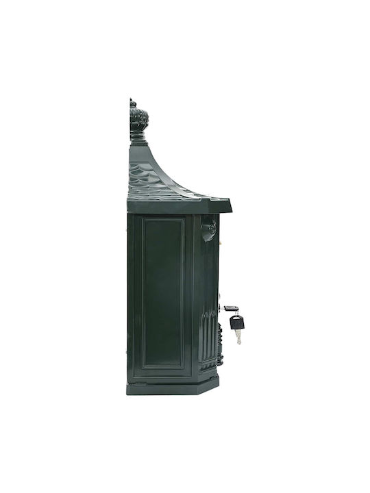 vidaXL Кошче за офисни отпадъци Зелен 15.5x44x40.5см
