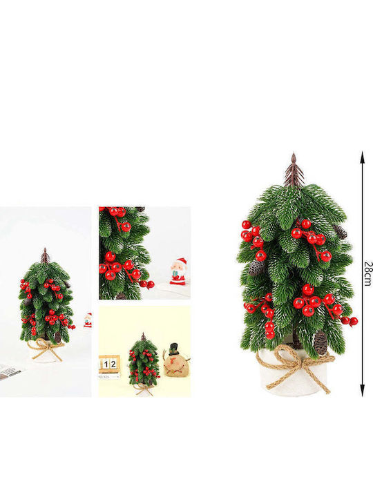 Weihnachtsdekorationen mit Bäumen Rote Beeren Tischdekoration 28 cm