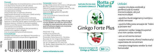 Gingko Forte Plus Rotta Natura 30 Capsule