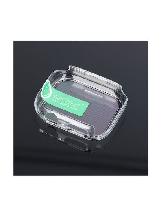 Bestsuit Plastic Case with Glass in Transparent color for Apple Watch series 7, 8, 9 - 41mm