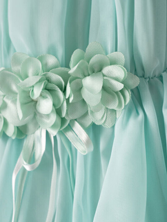 Mädchenkleid Ärmellos Mint