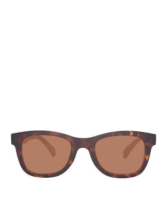Timberland Men's Sunglasses with Brown Plastic Frame and Brown Lens TB9080-52H