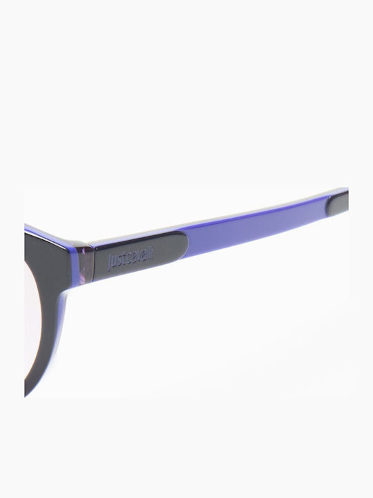 Just Cavalli Women's Sunglasses with Blue Plastic Frame and Gray Lens JC673S 83C