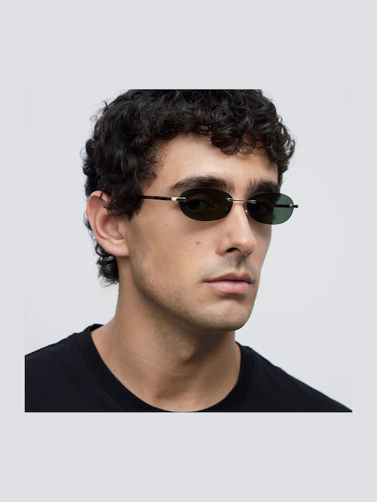 Meller Jina Unisex Sunglasses With Gold Metallic Frame And Gold Polarized Lens JI-GOLDOLI