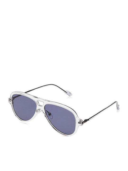 adidas Unisex Sunglasses with Silver Metal Frame and Blue Lens AOK001-012000