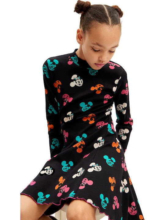 Aroa Mickey Παιδικό Φόρεμα Μαύρο