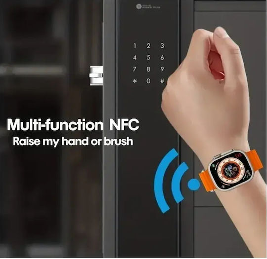 S8 Ultra Max Titanium Smartwatch with Heart Rate Monitor (Black)