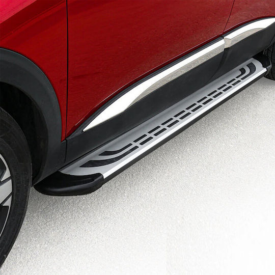 Плейни Стъпки Faba Сребристо-черни 243см 2 Броя Алуминиеви Без Основи Универсален Omtec Otomotiv