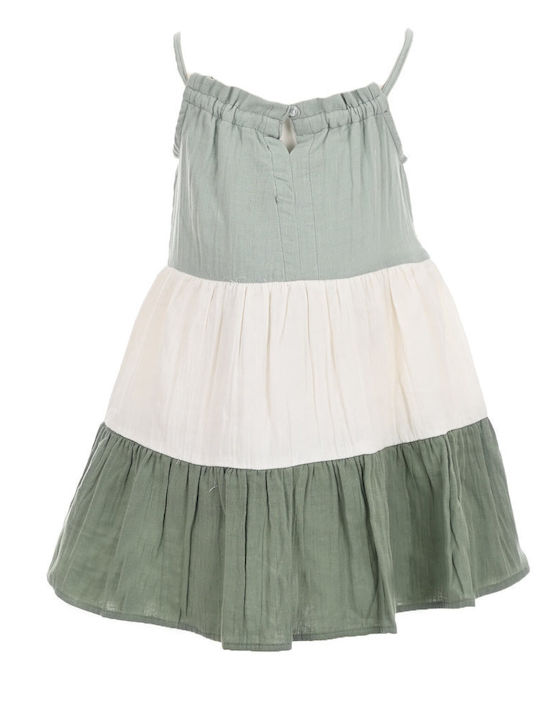 Kinderkleid Ärmellos Haki