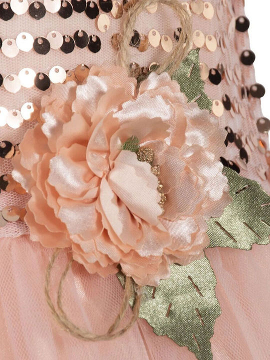 Children's Dress Sleeveless Tulle Pink