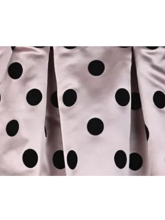 Children's Dress Long Sleeve Velvet Polka Dot Black