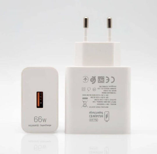 Huawei Φορτιστής Χωρίς Καλώδιο με Θύρα USB-A 66W SuperCharge Λευκός (HW-110600E02)