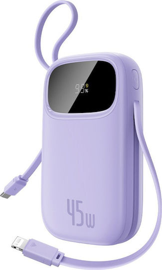 Baseus EnerFill FC31 Power Bank 20000mAh 45W με Θύρα USB-A και Θύρα USB-C Μωβ