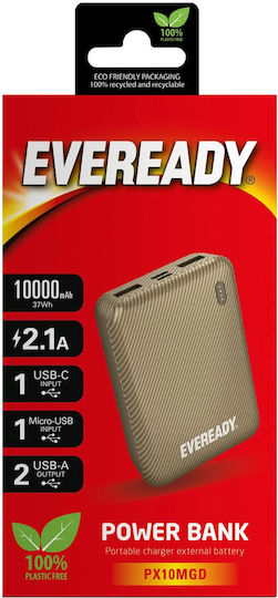 Energizer Power Bank 10000mAh Χρυσό