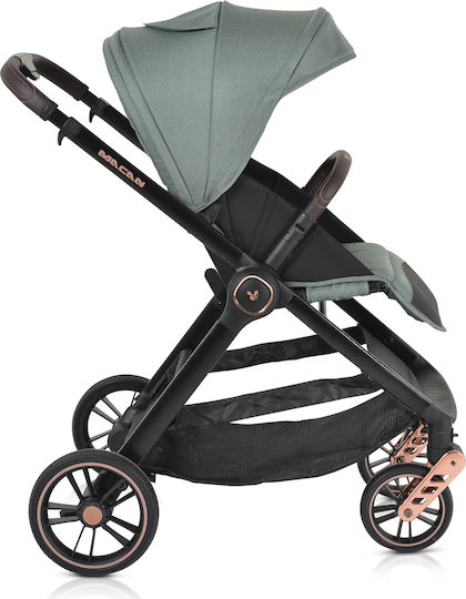 Cangaroo Macan Adjustable 3 in 1 Baby Stroller Suitable for Newborn Green 11kg