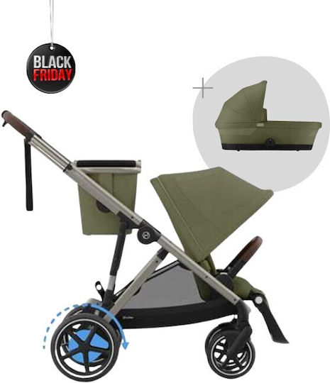 Cybex Gazelle S Baby Stroller Suitable for Newborn Moss Green 12.6kg
