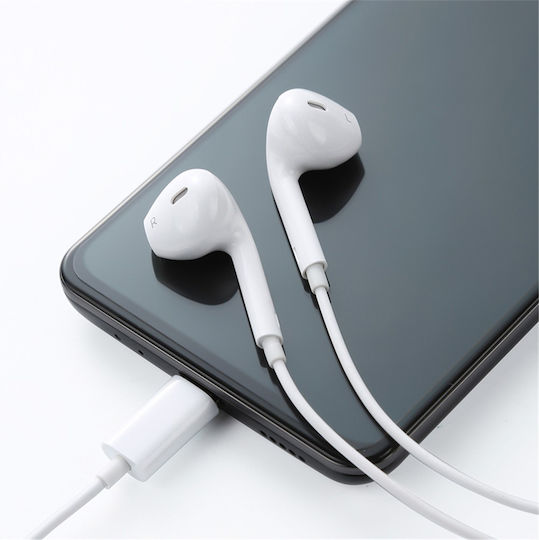 Mcdodo HP-6071 In-ear Handsfree Ακουστικά με Βύσμα USB-C Λευκό