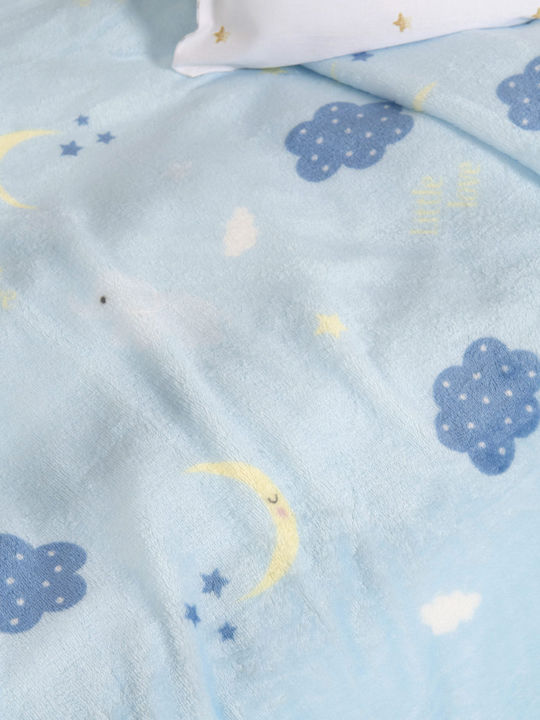 Nima Κουβέρτα Κούνιας Fleece Γαλάζια 110x140εκ.