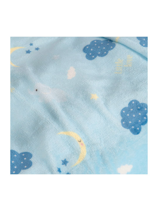 Nima Blanket Nursery Swaddling Blankets Fleece Light Blue 80x110cm