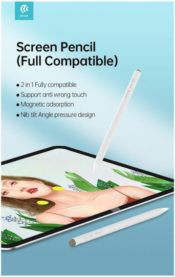 Devia Digital Touch Pen für iPad 2018 oder später in Weiß Farbe 317390