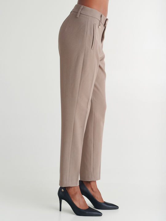 Patrizia Women's Fabric Trousers Beige