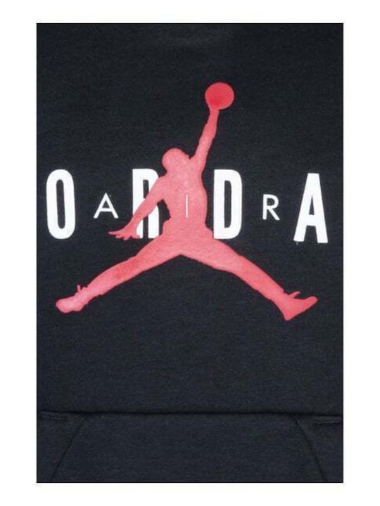 Παιδικό Φούτερ με Κουκούλα και Τσέπες Μαύρο Jumpman