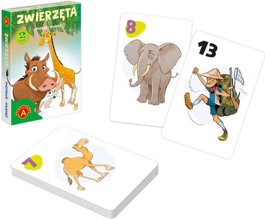 Board Game Cards Piotrus Pamiec: Animals for 2-4 Players 3+ Years Old (PL) Alexander Toys