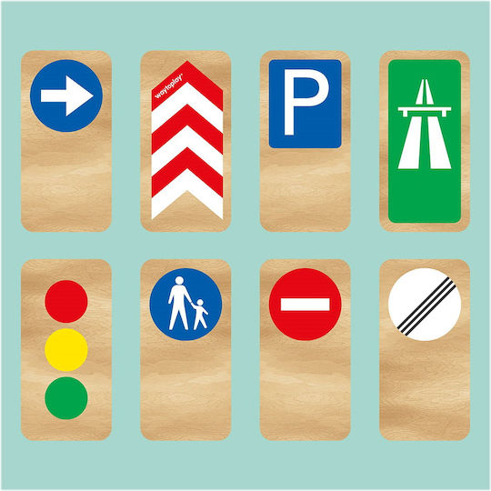 Waytoplay Cuburi De Construit Plăcuțe De Circulație Pentru 3+ Ani 8 Bucăți