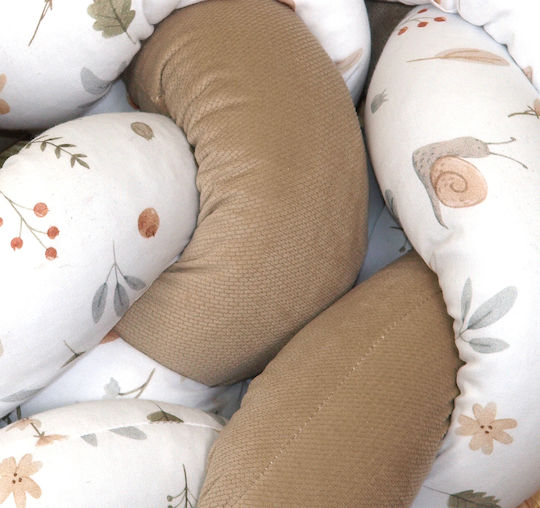 Amy Crib Bumpers Braided Inside Beige 21x180cm