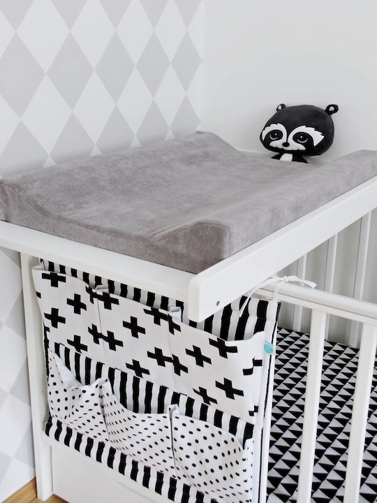 Woodies Safe Dreams Hard Changing Pad cu capac din lemn Gri 70x40cm