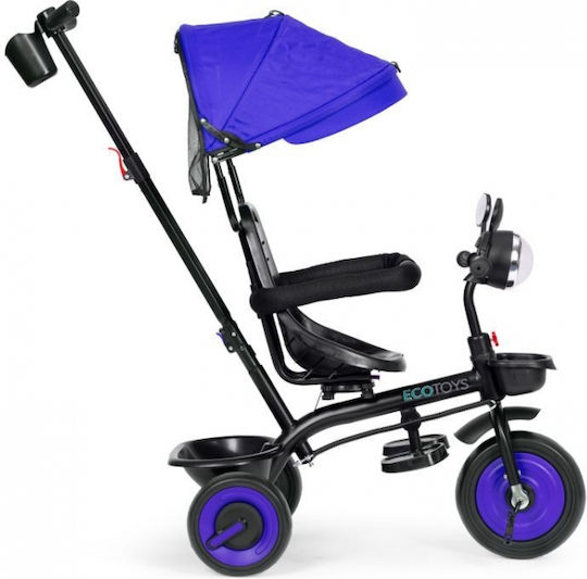 Ecotoys Convertible Kids Tricycle with Parental Handle 3 in 1 for 6 Months Blue