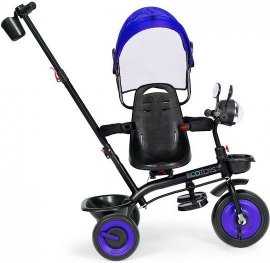Ecotoys Convertible Kids Tricycle with Parental Handle 3 in 1 for 6 Months Blue
