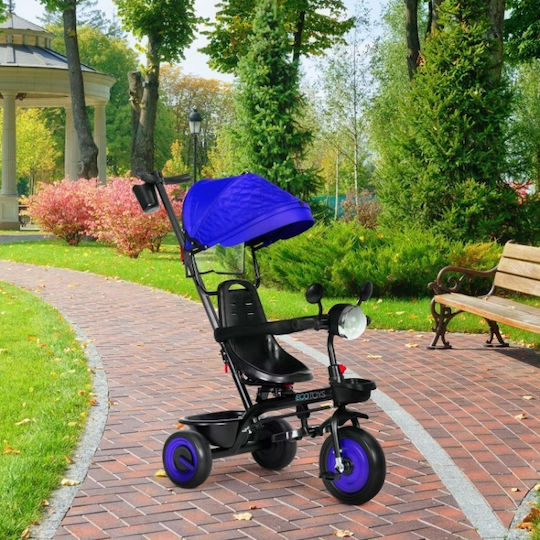 Ecotoys Convertible Kids Tricycle with Parental Handle 3 in 1 for 6 Months Blue