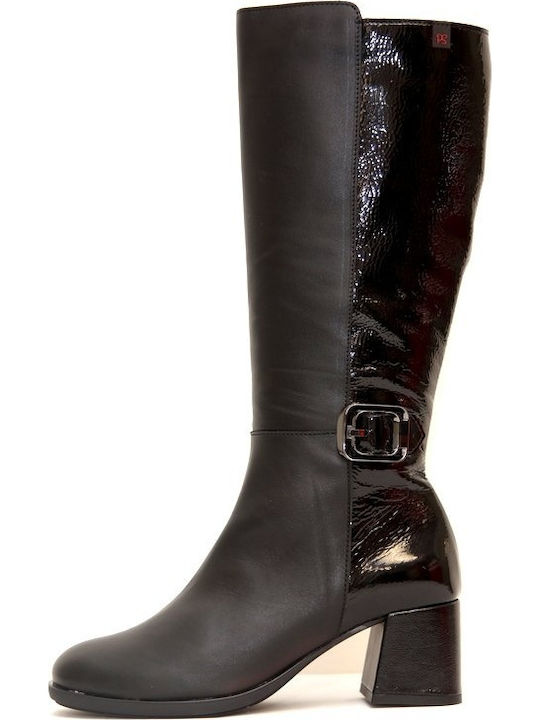 Anatomic Leather Medium Heel Women's Boots Black