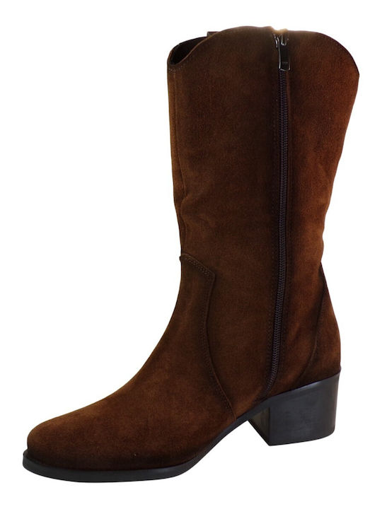 Leather Women's Boots Brown