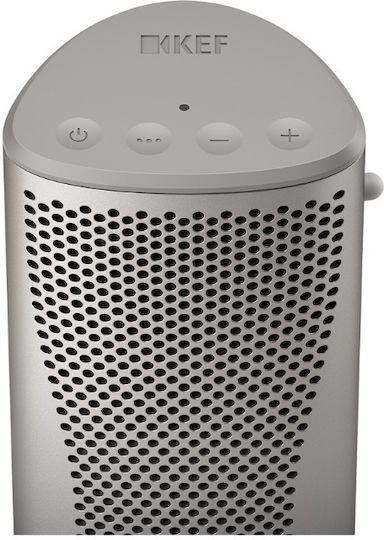 Kef Muo Waterproof Bluetooth Speaker with Battery Life up to 12 hours Silver Dusk