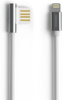 Remax Emperor RC-054i Winkel (90°) / Regulär USB-A zu Lightning Kabel Gold 1m