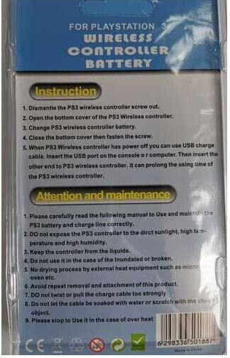 Μπαταρία Battery Sixaxis Controller Ps3 1800mah 3.7v Lip1589
