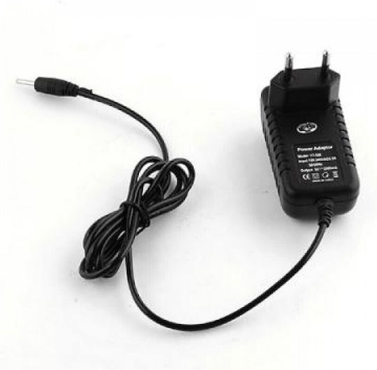 Detech Τροφοδοτικό 12v/2a 2.5mm Μαύρο Ιδανικό Tablet 290
