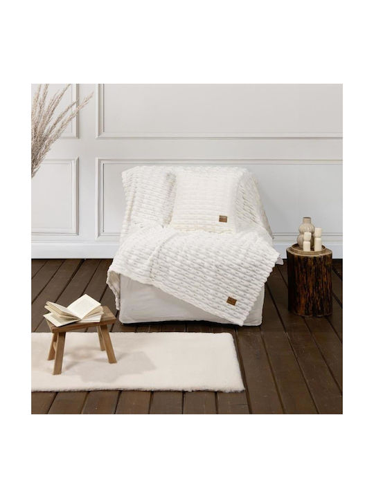 Nima Decorative Pillow Case Savara in Velvet Ivory 45x45cm