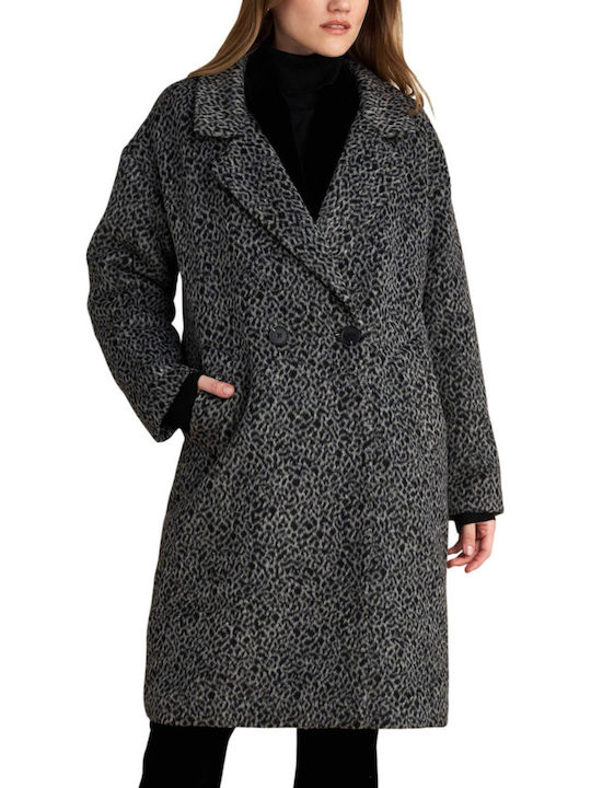 Women's Leopard Grey Grey Coat